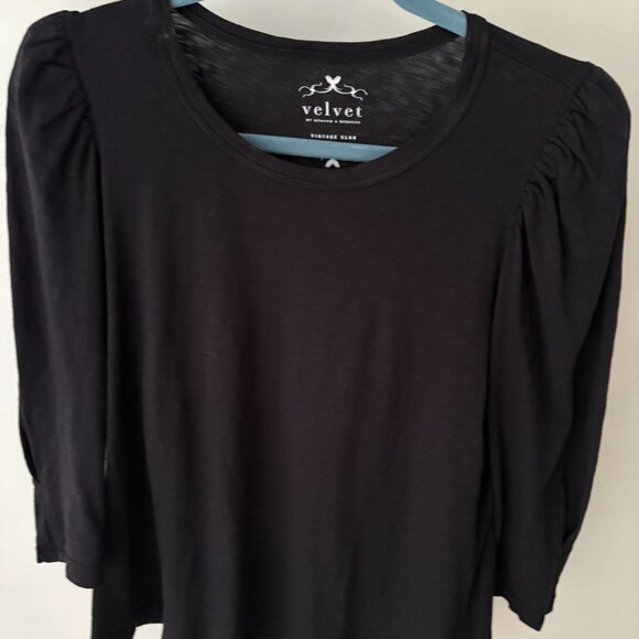 Velvet by Graham and Spencer 3/4 Puff Sleeved T-Shirt - Picture 4 of 5
